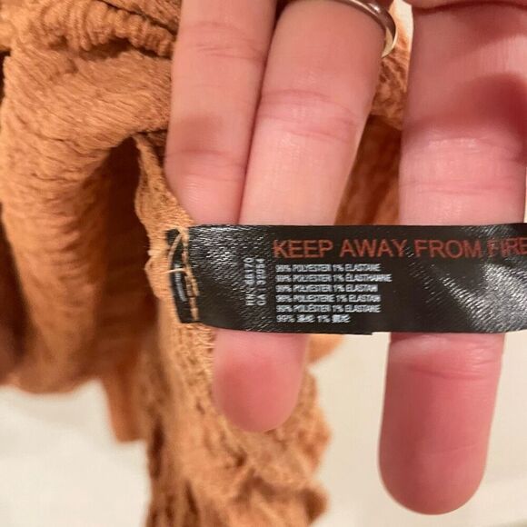 NWT Free People Beach Marni Tunic Dress Lovely Leo Small Ruffle Hem Boho Mini - Picture 6 of 10